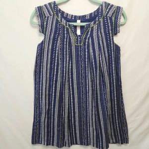 Girl's Geometric Striped Dress